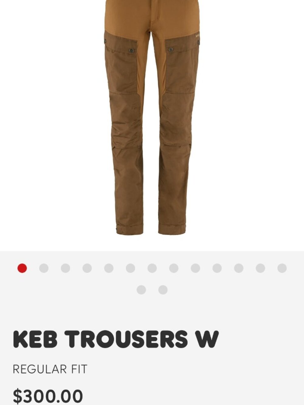 Women's Fjallraven Keb Trousers Regular Fit Timber-Brown Chestnut EU36 / US4